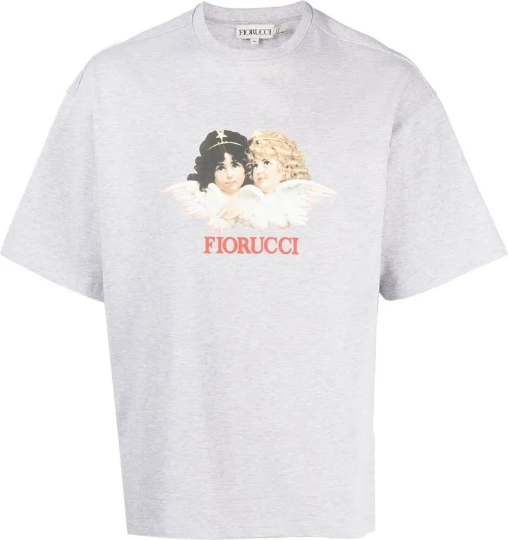 Angels print organic cotton T-shirt