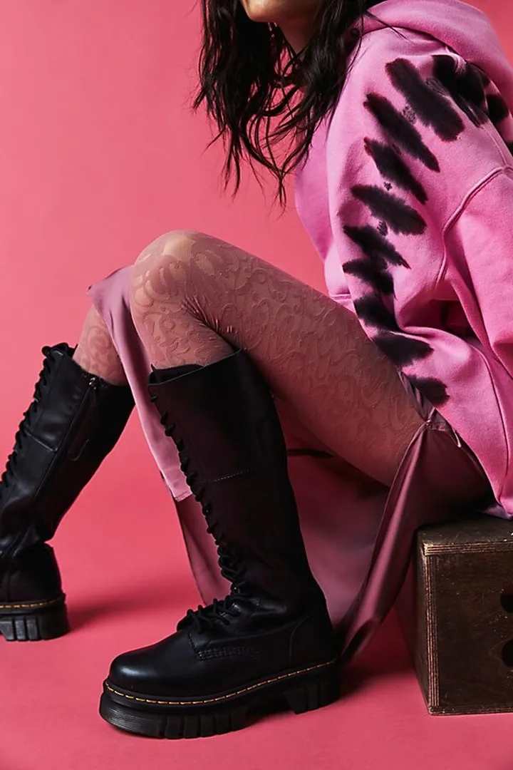 Audrick Tall Lace Up Boots by Dr. Martens at Free People