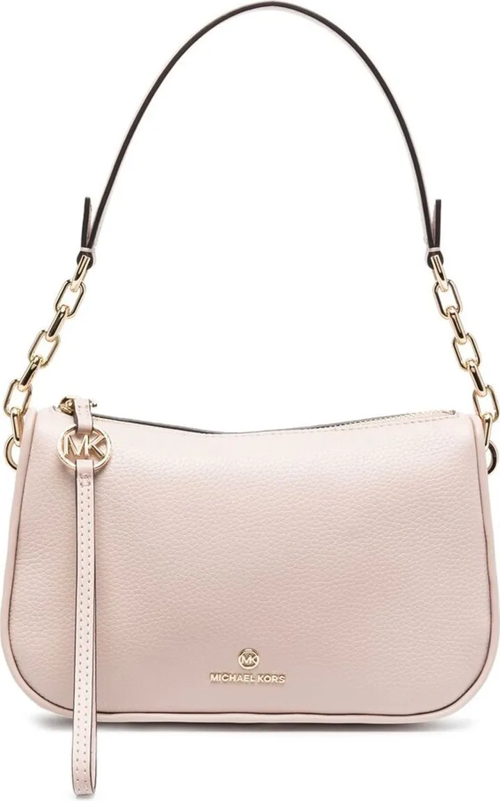 Logo-Detail Leather Shoulder Bag