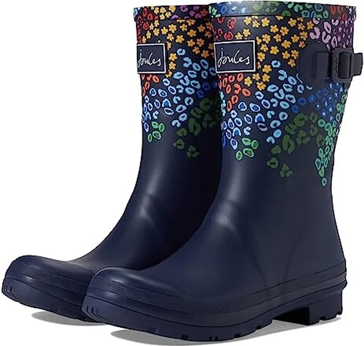 Joules Molly Welly (Navy Floral Leopard 2) Women's Rain Boots