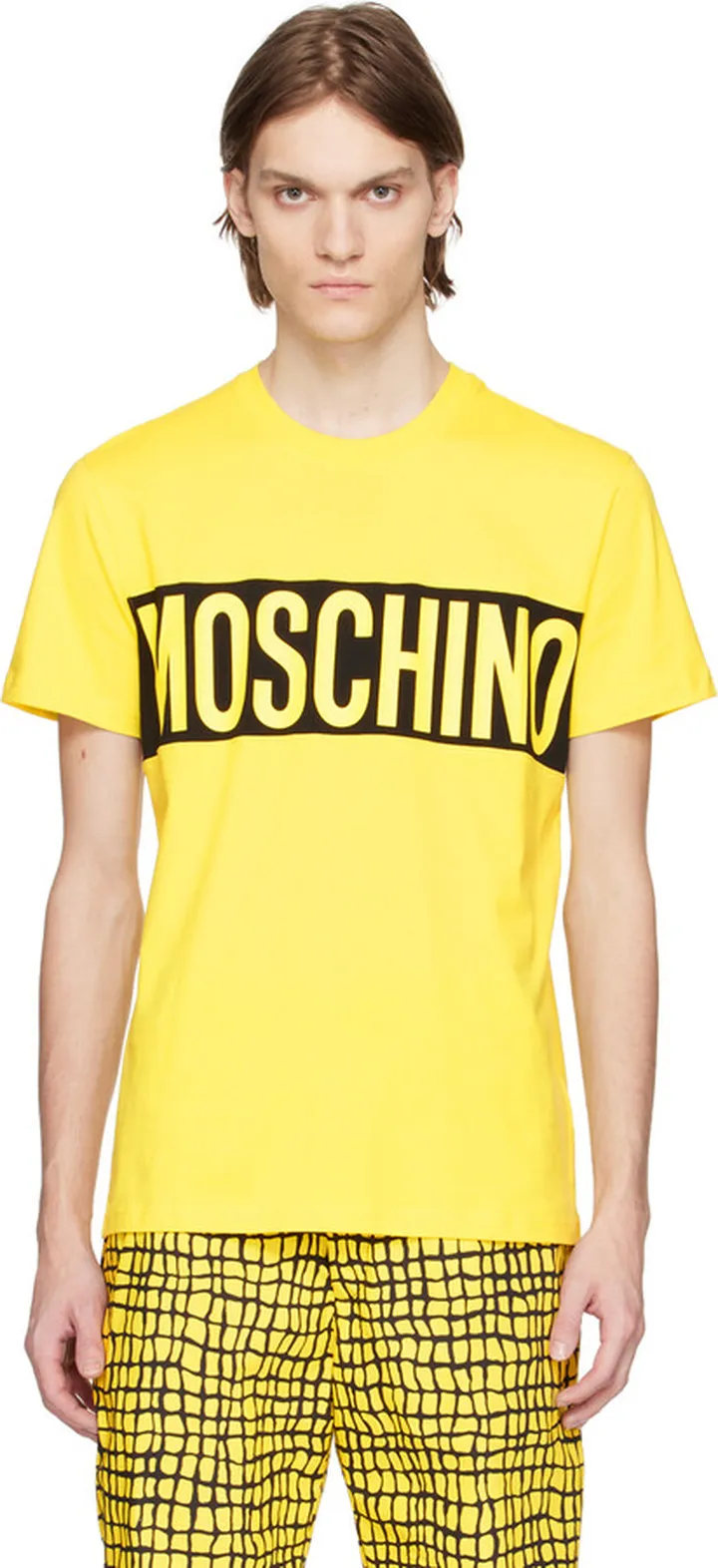 Moschino Yellow Printed T-Shirt