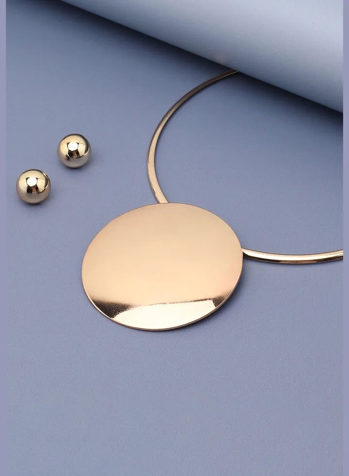 Gold Plated Designer casual Necklace and Earring Set For Women