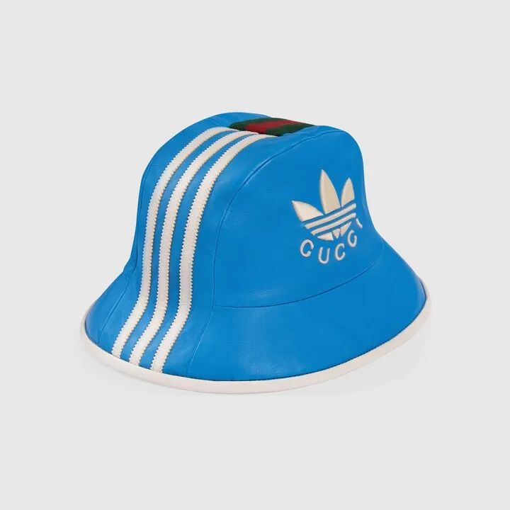 adidas x Gucci leather fedora hat