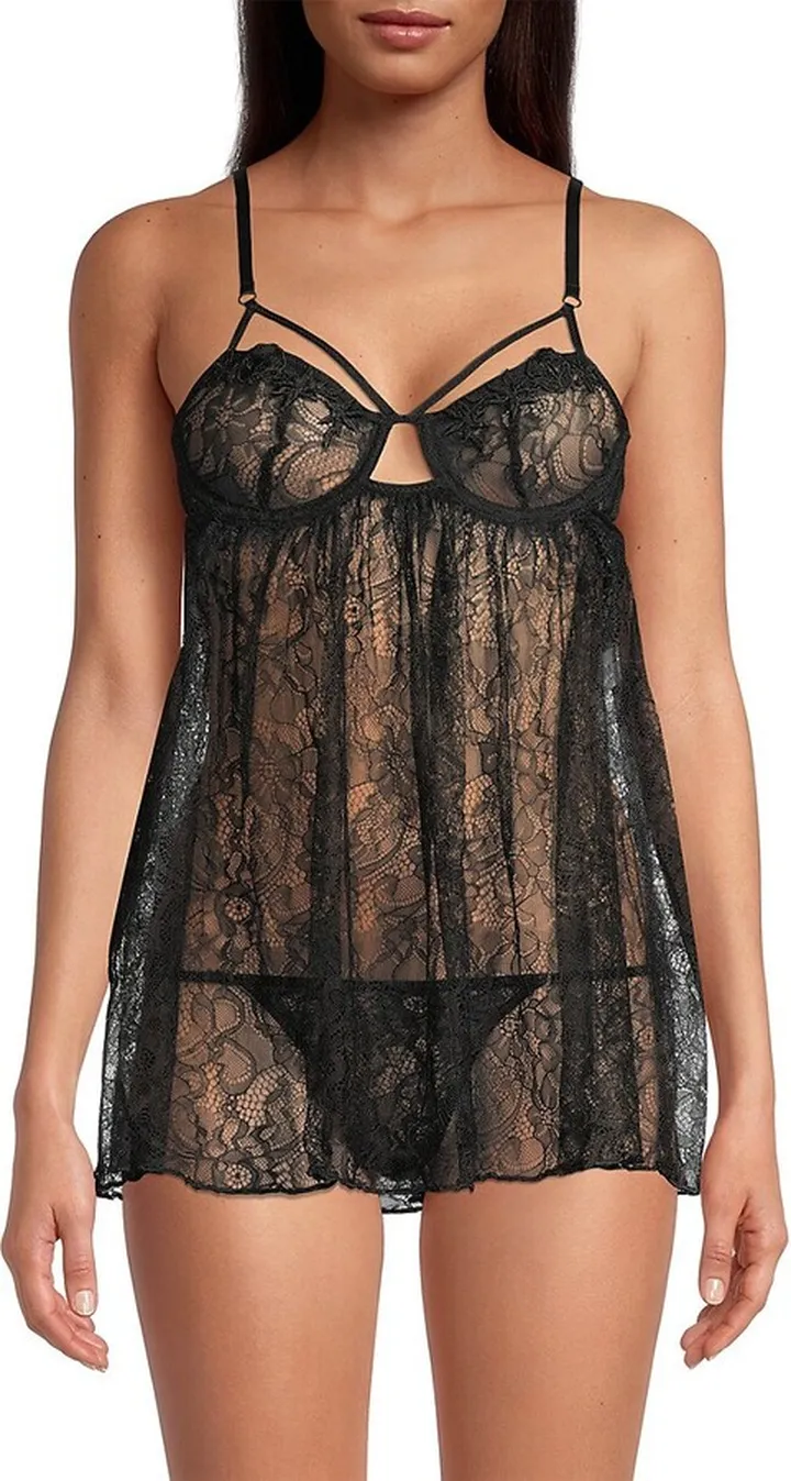 Lace Babydoll & Thong Set