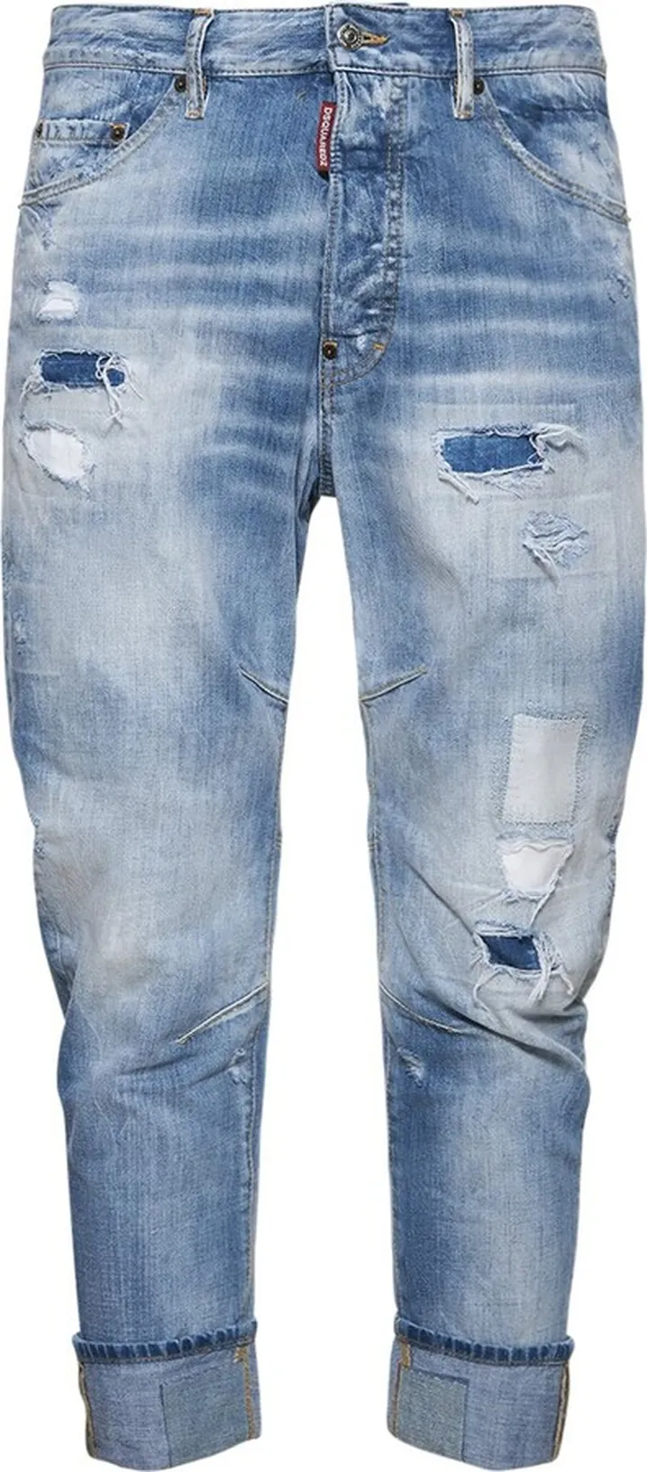 Tailored combat cotton denim jeans
