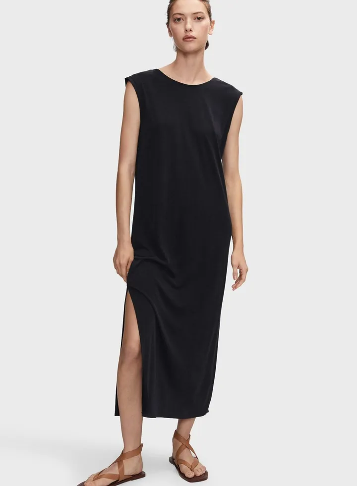 Side Slit Knitted Dress