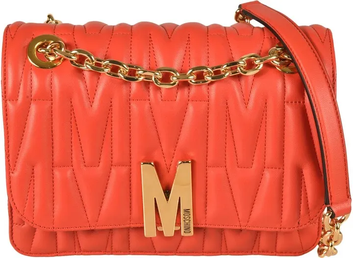Logo Quilt Flap Shoulder Bag