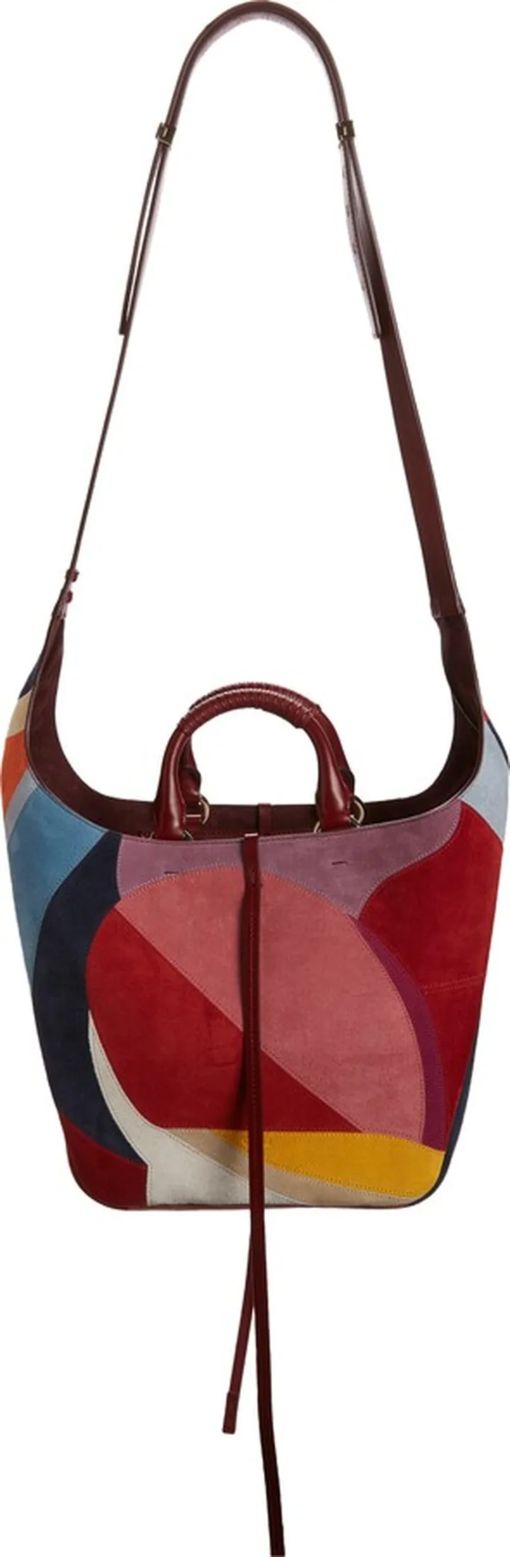Medium Deia Patchwork Panel Leather Hobo