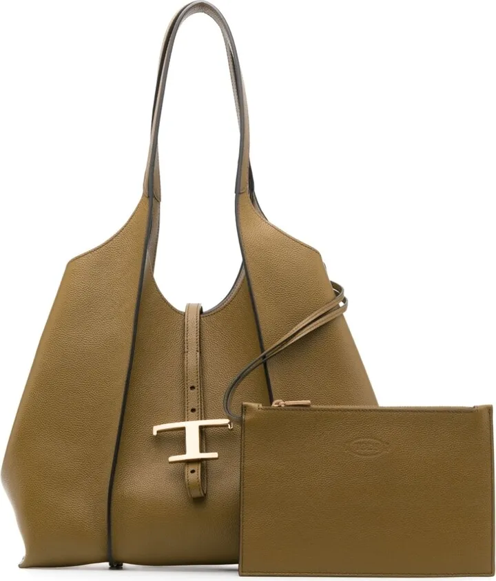 T Timeless leather tote bag