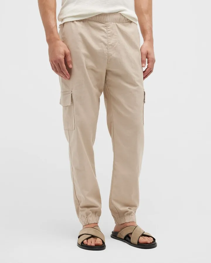 Men's Nylon-Stretch Cargo Joggers