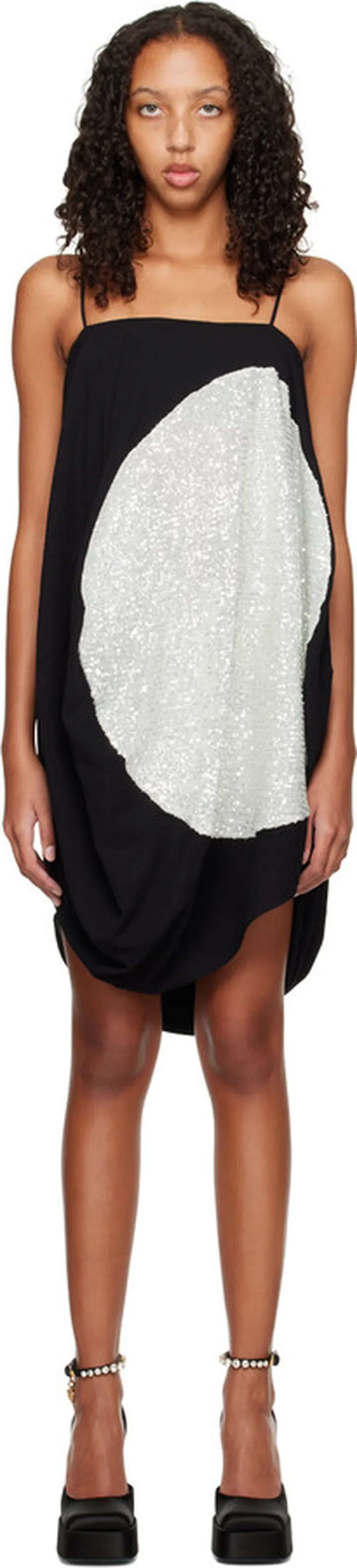 Nina Ricci Black Sequinned Minidress