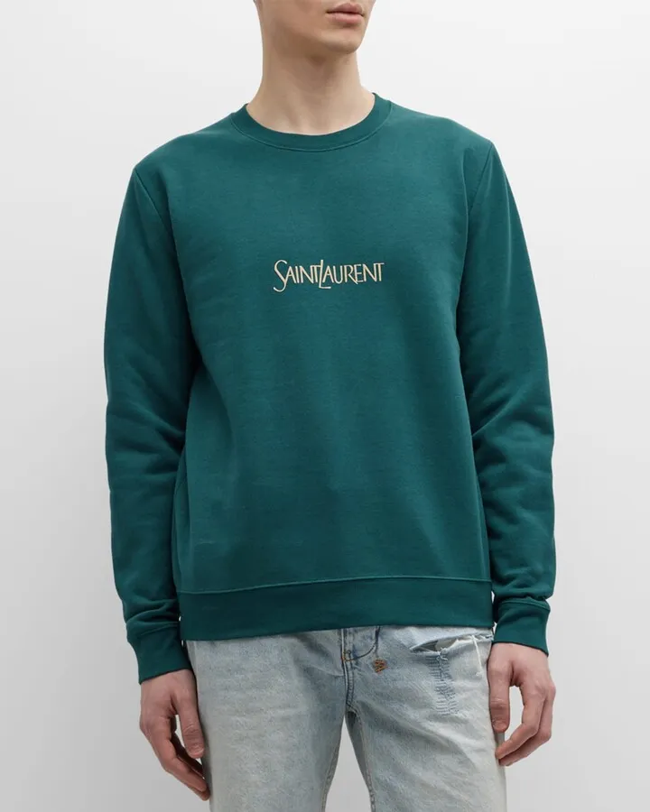 Men's Logo Cotton Crew Sweatshirt