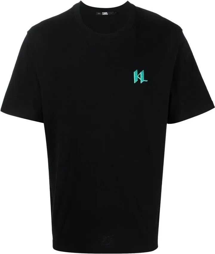 logo-embroidered T-shirt