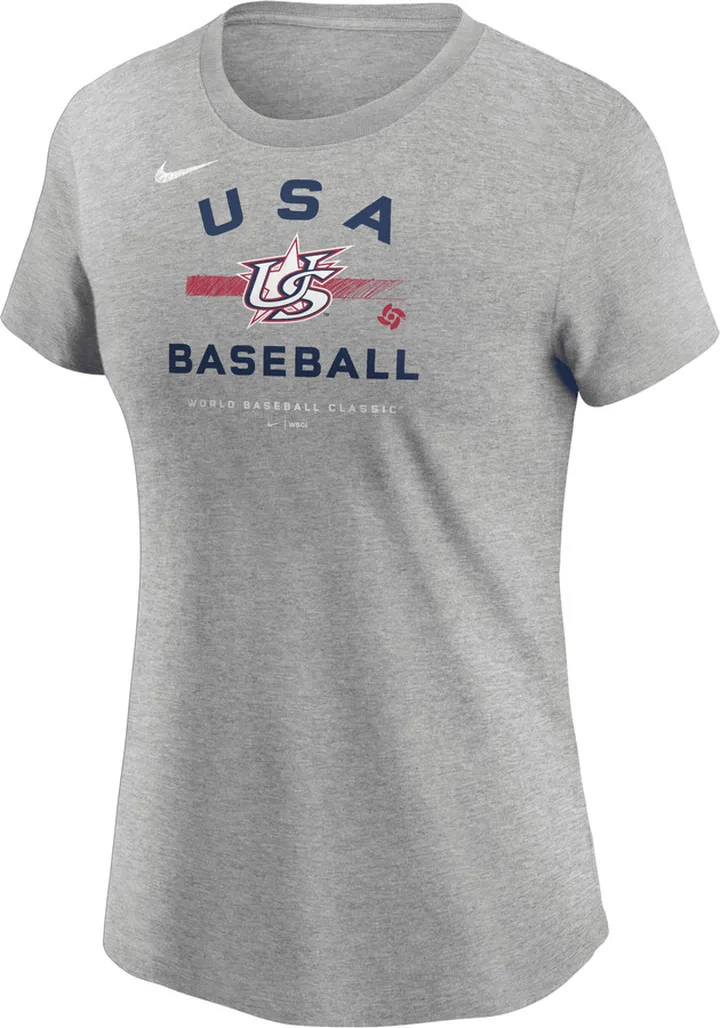 Nike Women's 2023 World Baseball Classic (USA Baseball) T-Shirt in Grey
