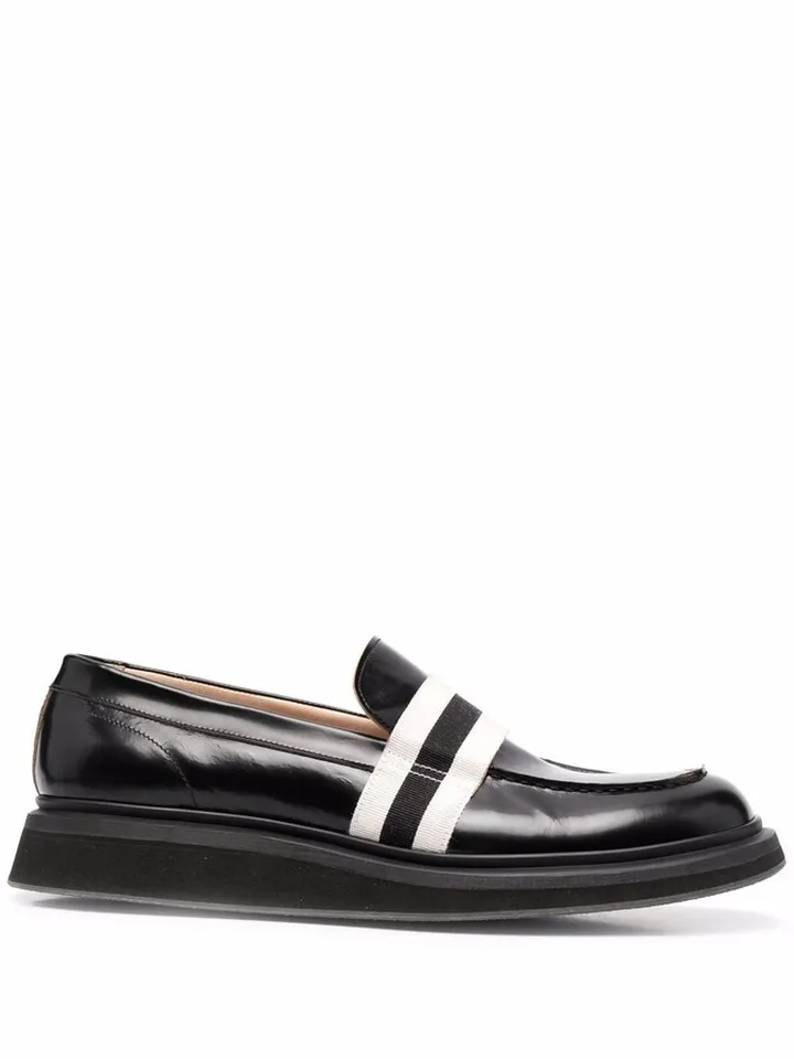 Stripe-Print Loafers