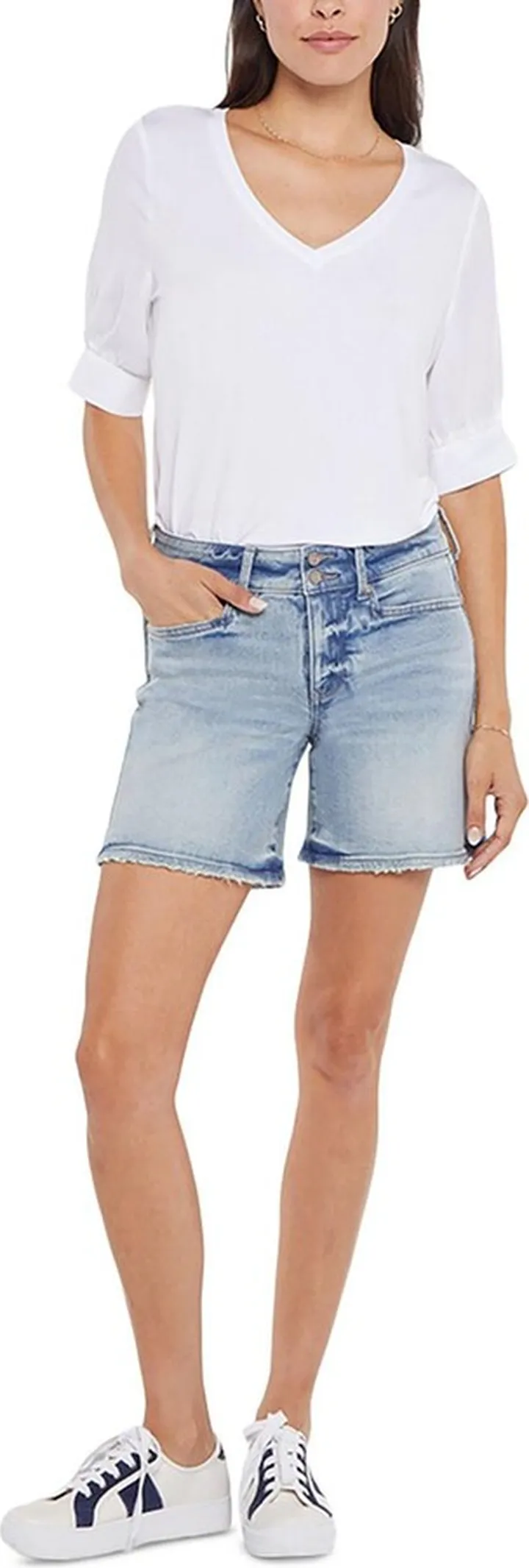 Roxanne Womens Shaker Lift Tuck Denim Shorts