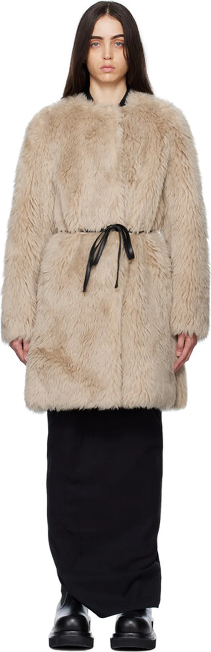 Yves Salomon - Meteo Beige Belted Coat