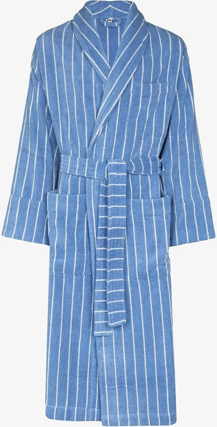 Stripe-Print Organic-Cotton Robe