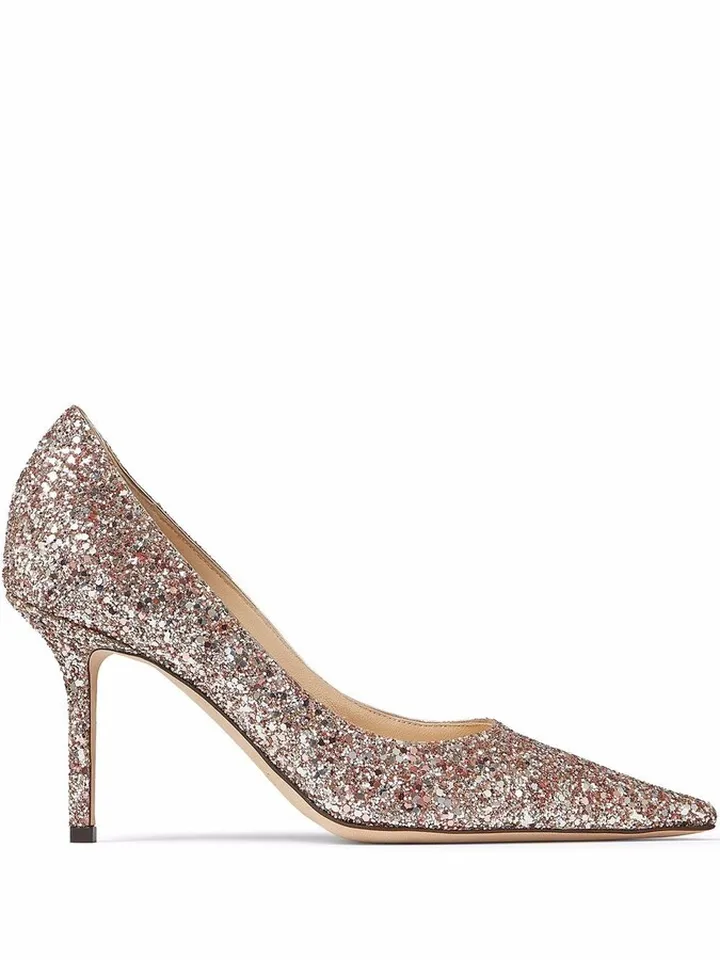 Love 85mm glitter-detail pumps