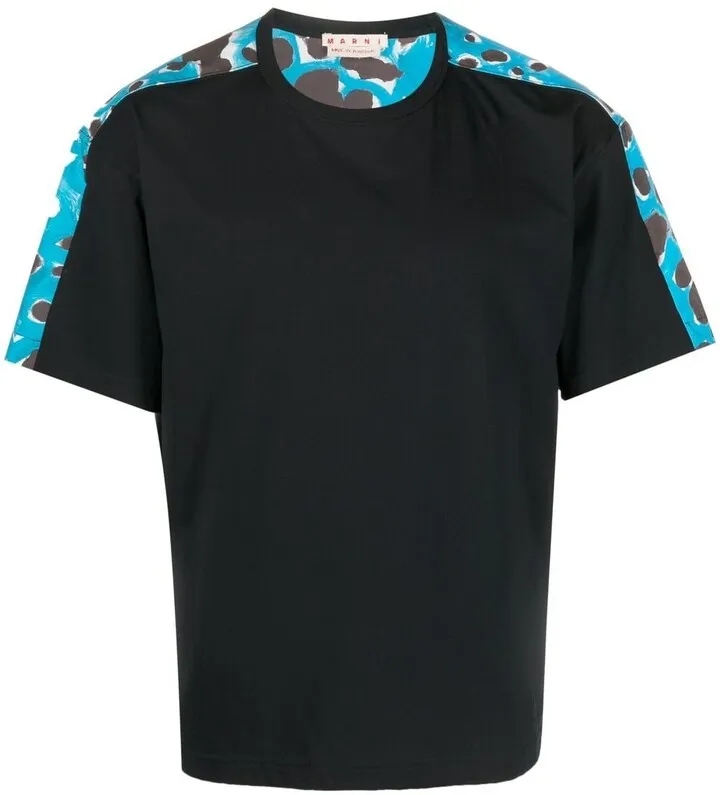 contrast-panel T-shirt