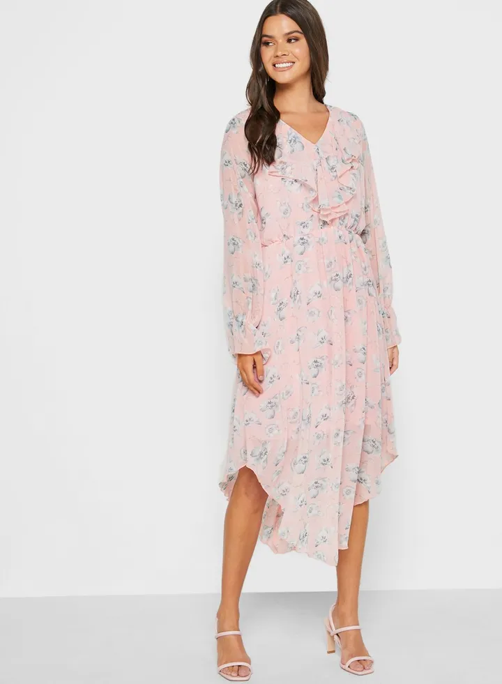 Ruffle Trimmed Dress