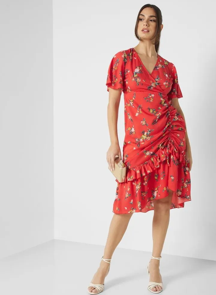 Printed Wrap Dress