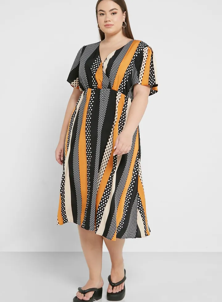 Printed Fit & Flare Dress