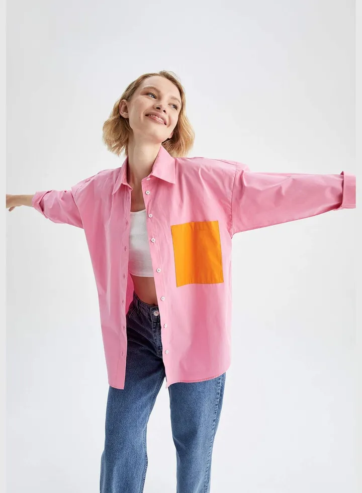 Woman Oversize Fit Long Sleeve Shirt