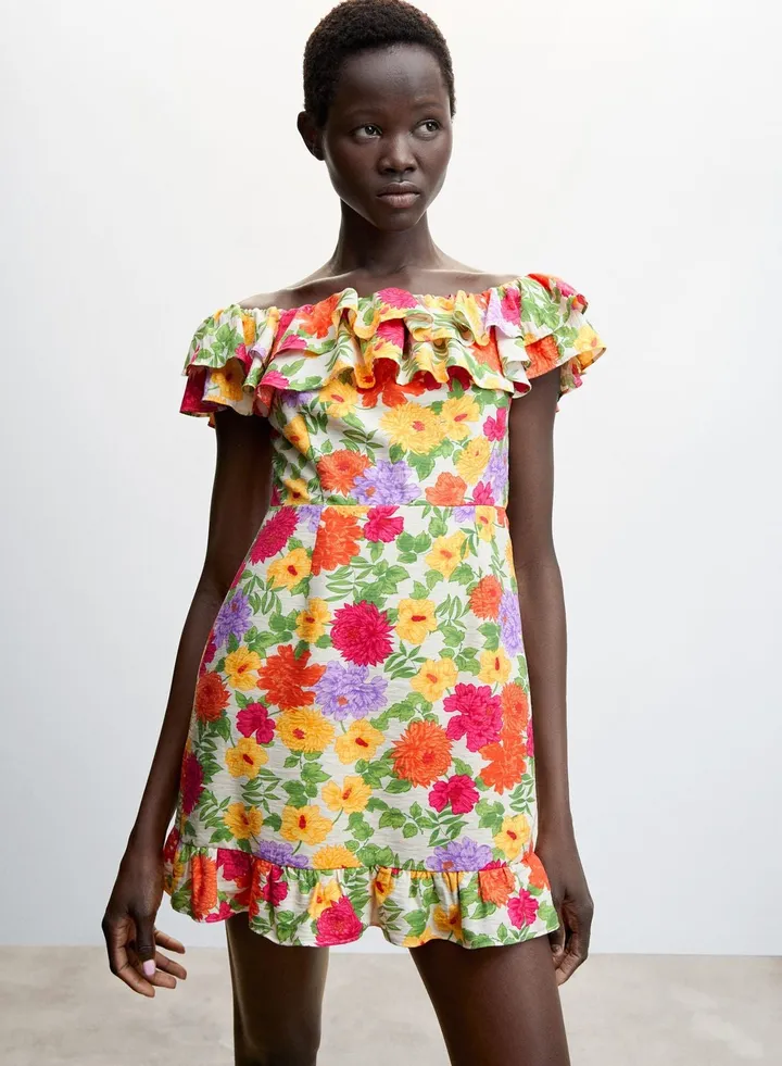 Bardot Floral Print Dress