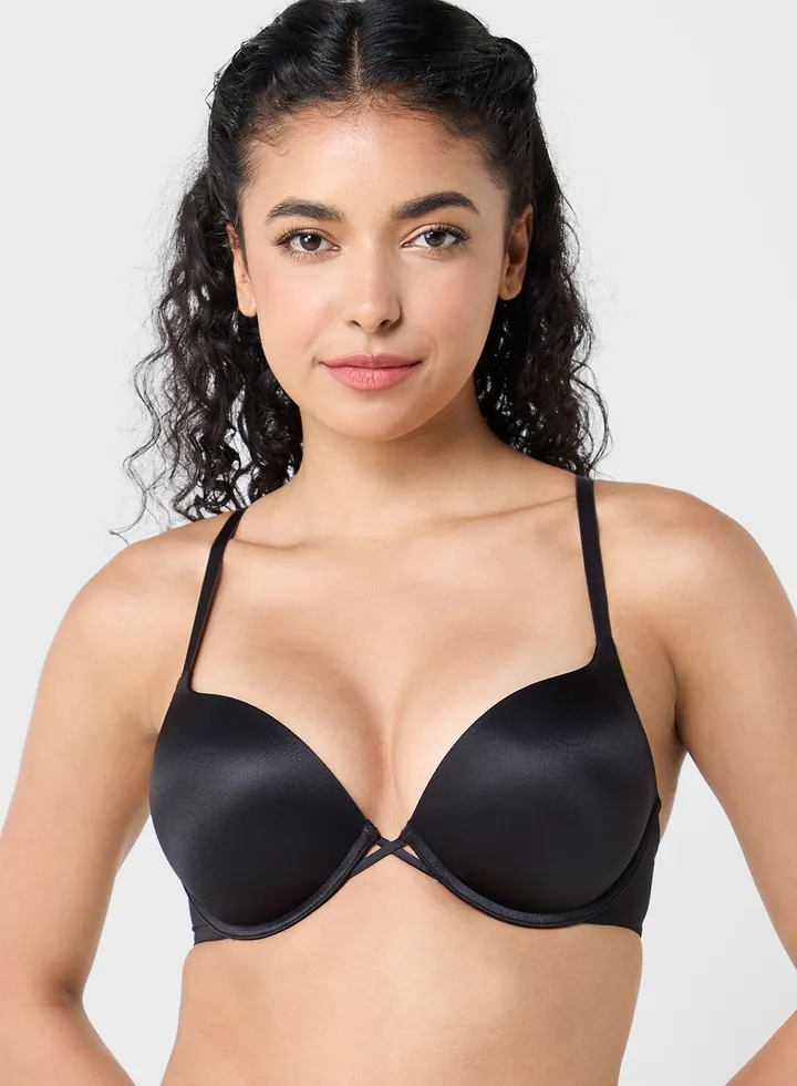 Plunge Neck Padded Bra