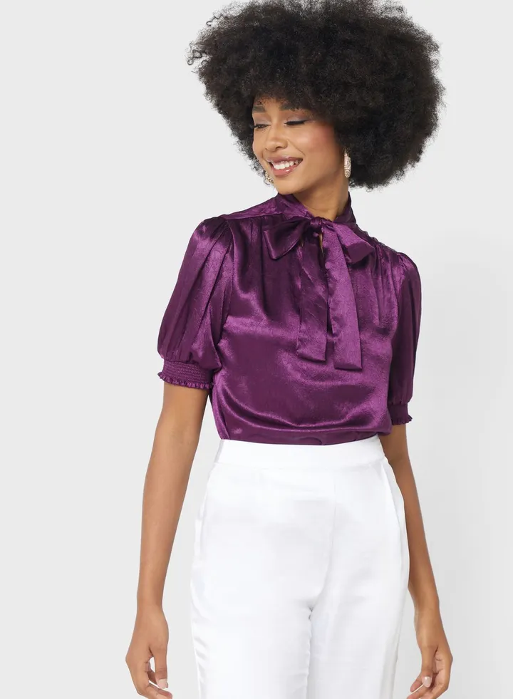 Blouse With Tie Detail