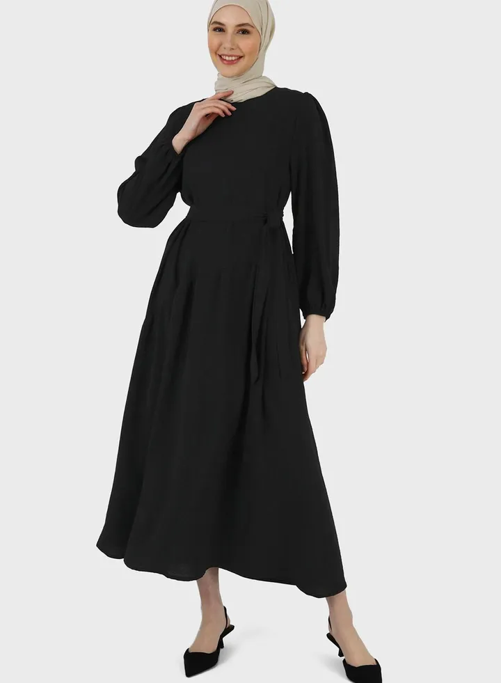 Puff Sleeve Tiered Dress