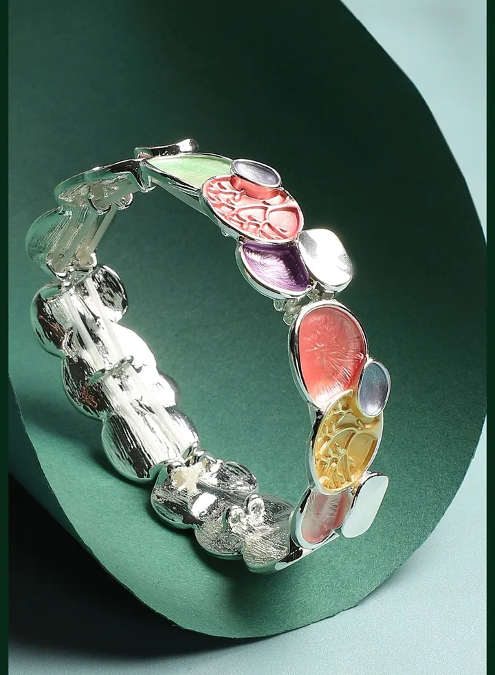 Silver Plated Designer Party Wear Bracelet For Women