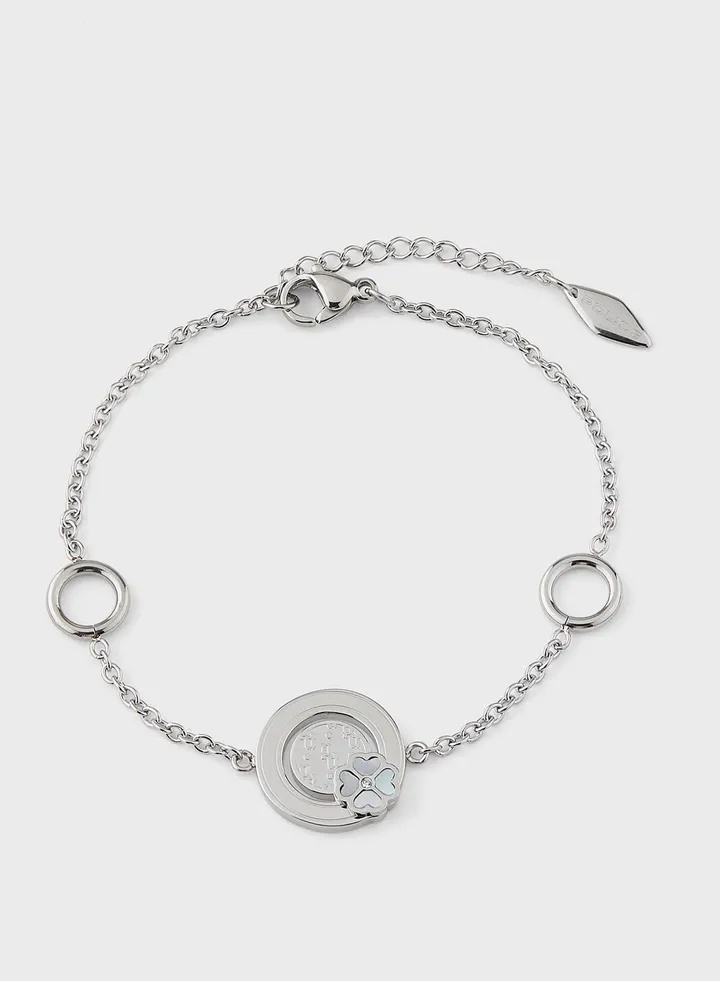 Bracelet With Mother Of Pearl Inlay & Crystal