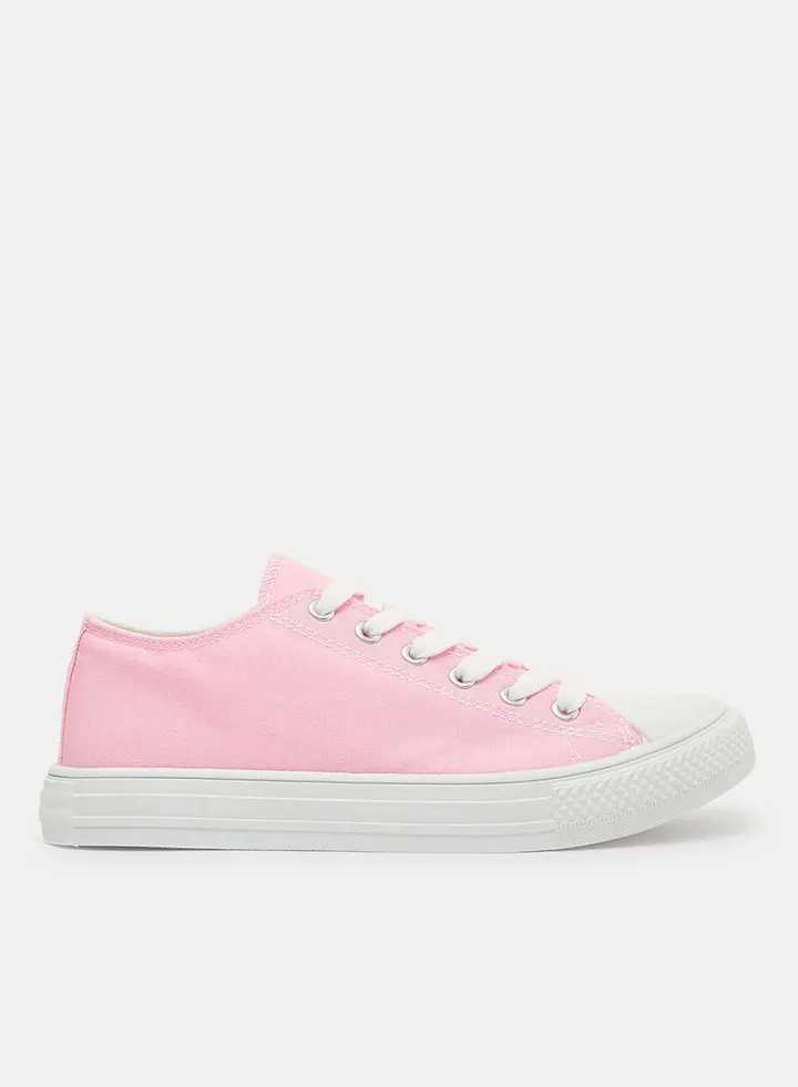 Canvas Low Top Sneakers Pink
