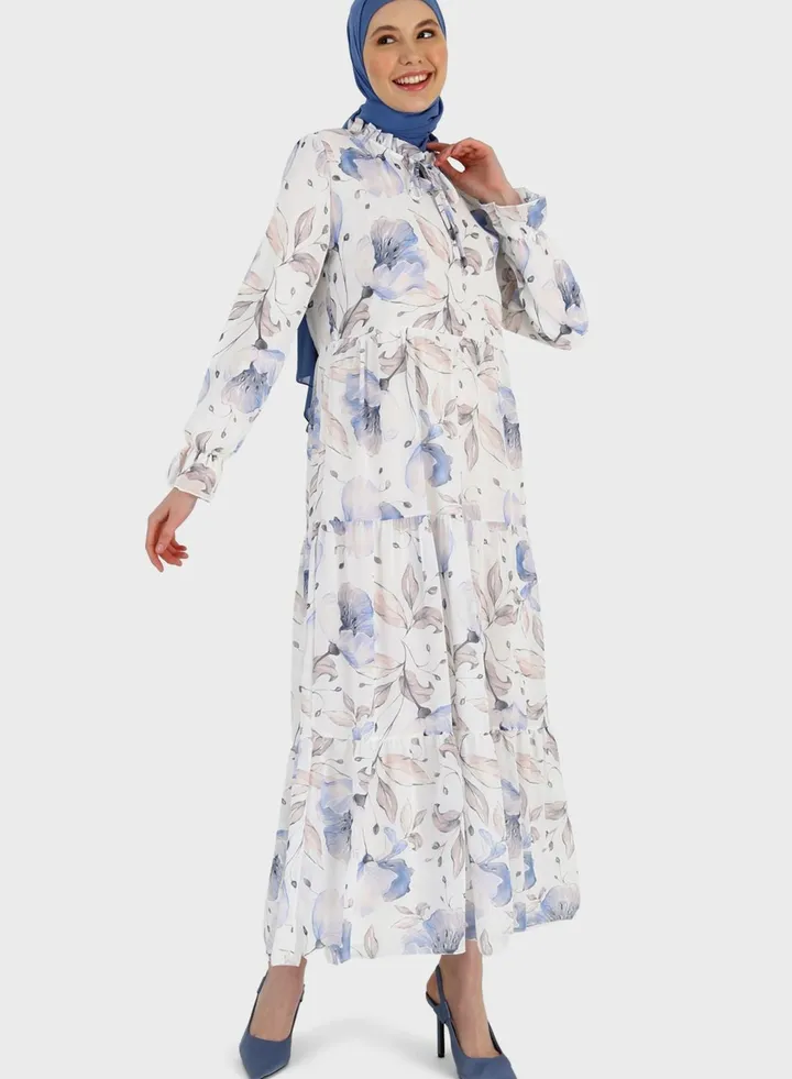 Floral Print Tiered Dress