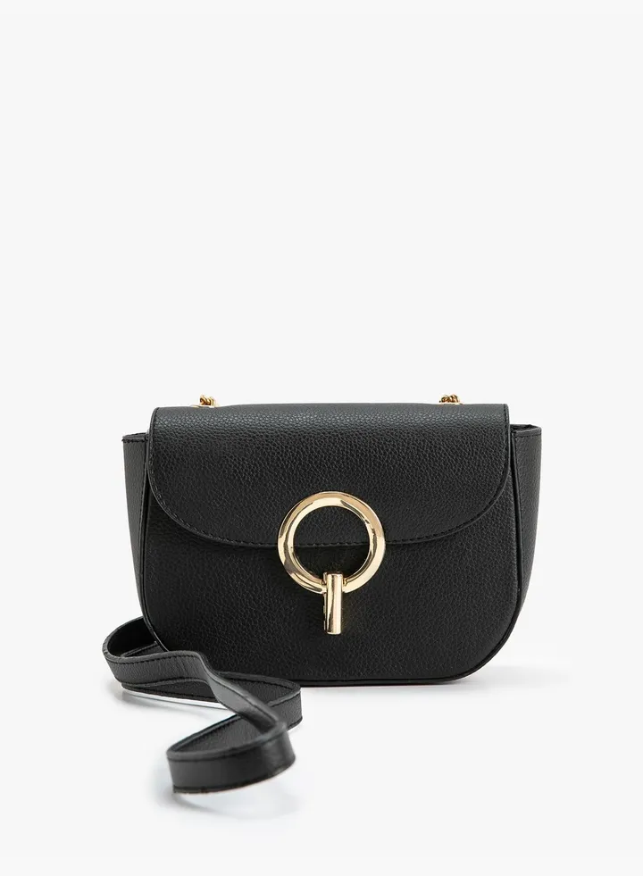 Cross Bag Flap Buckle Detail