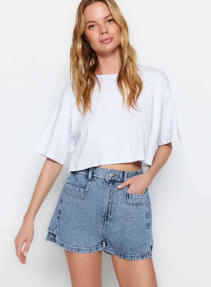 High Waist Denim Shorts