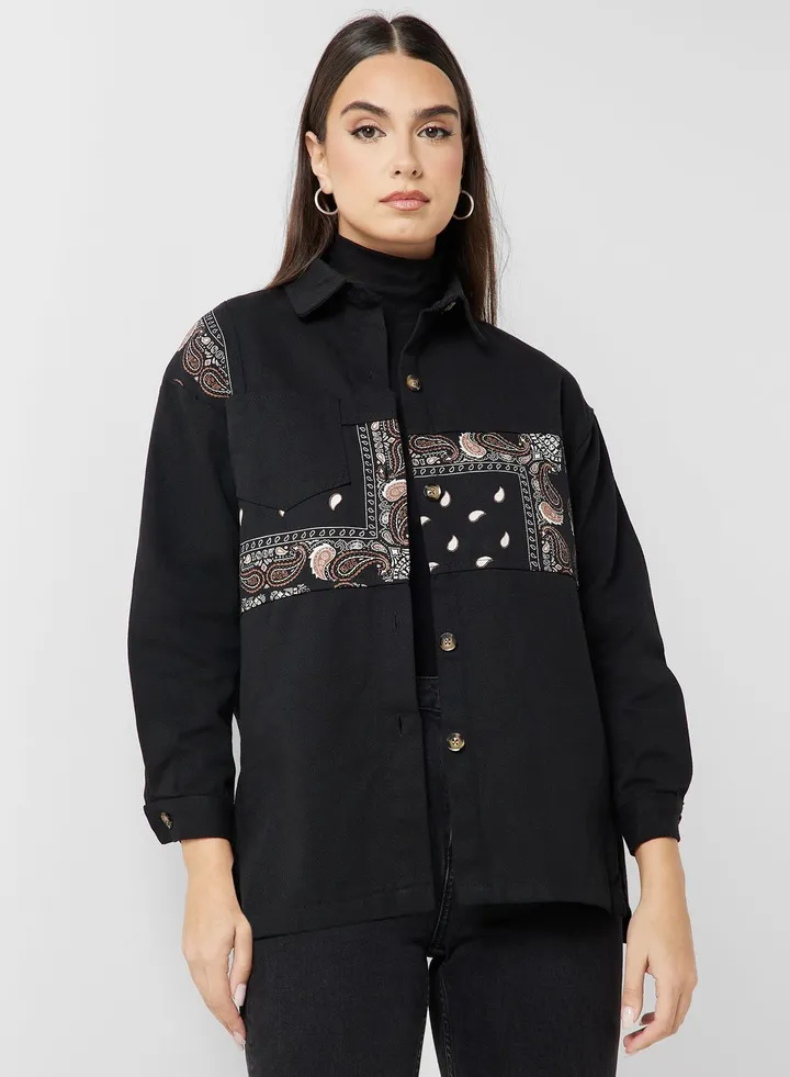 Printed Denim Jacket