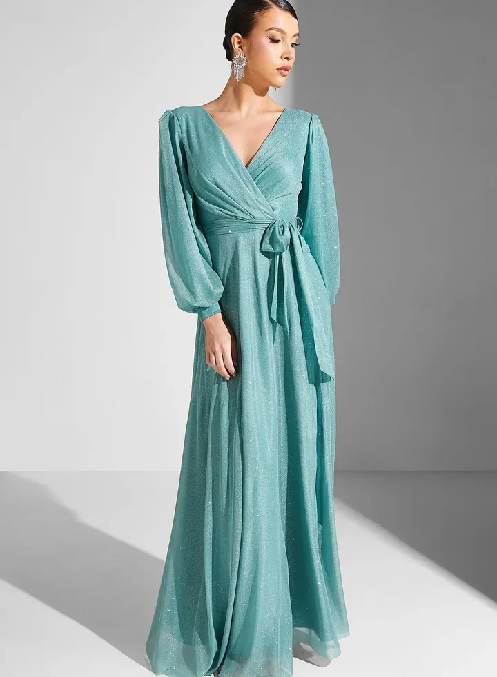 Shimmer Wrap Dress