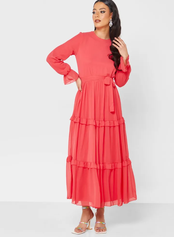 Frilled Tiered Dress