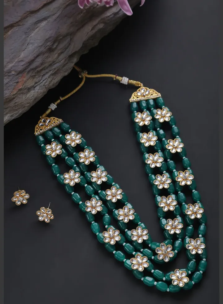 Gold-Plated Contemporary Jewellery Set
