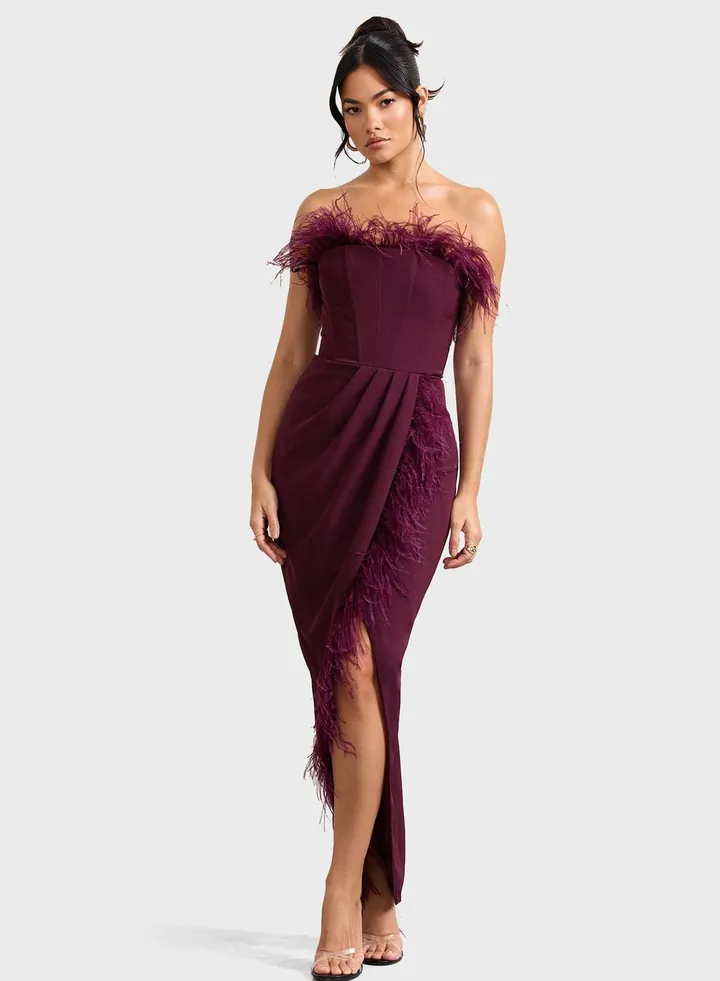 Bardot Asymmetrical Dress