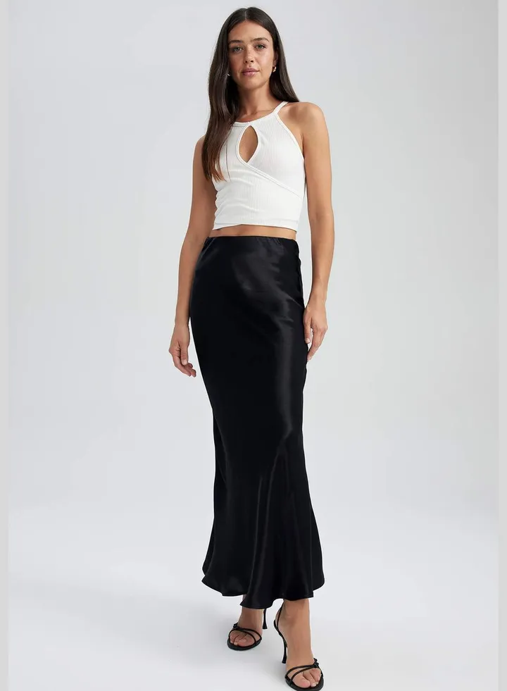 Woman A Line Woven Skirt