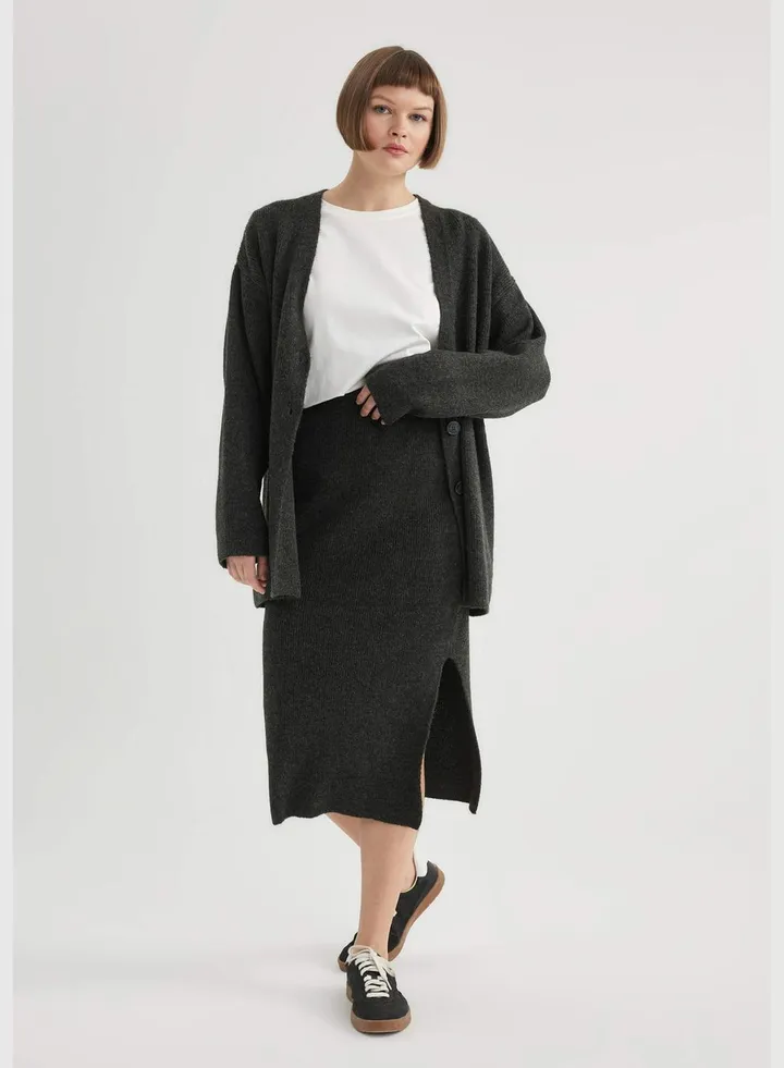 Woman Tricot Pencil Skirt