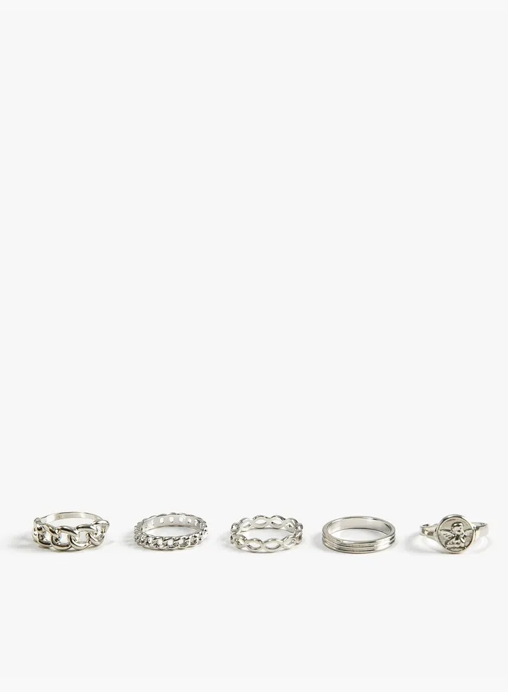 Ring Set 5 Pack Metal Thin