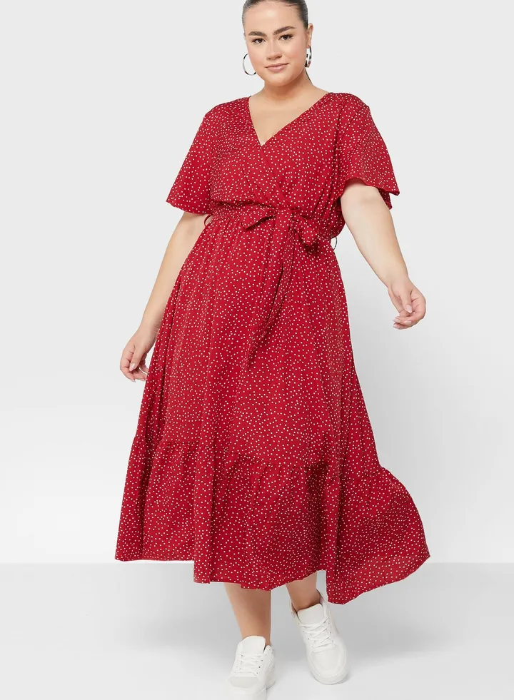 Belted Fit & Flare Dress