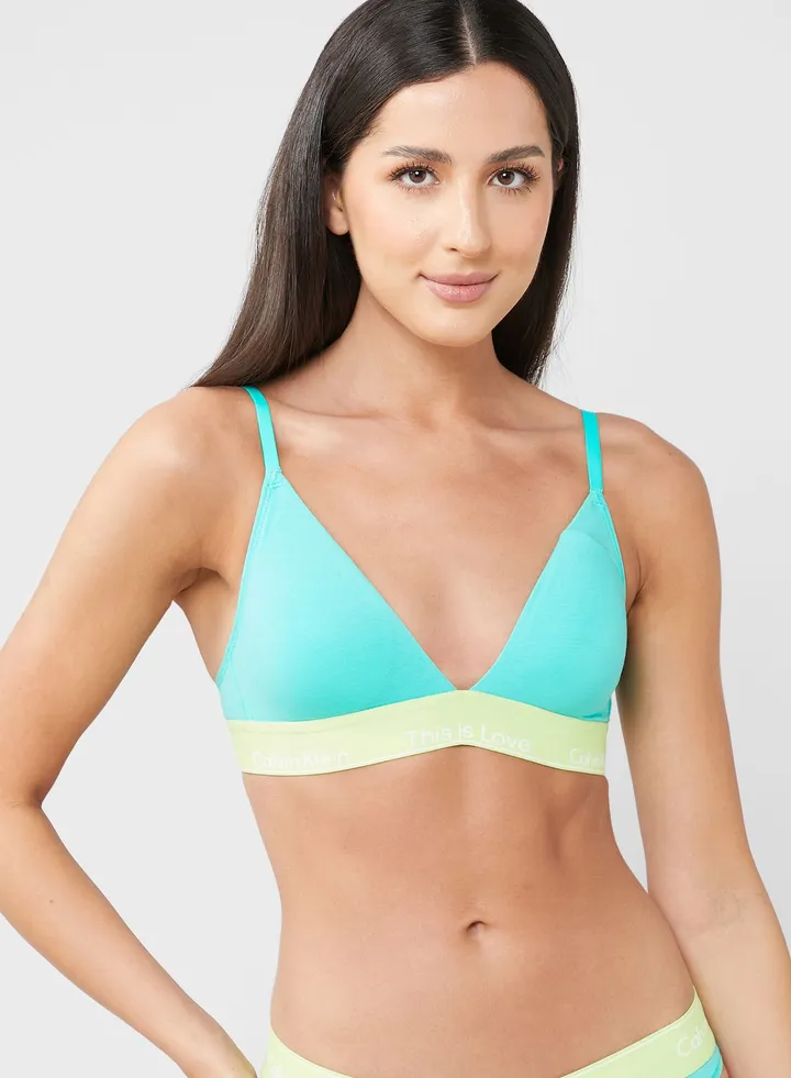 Strappy Logo Band Bikini Top