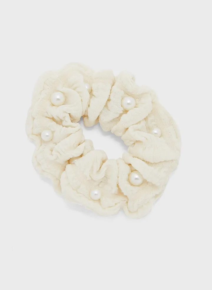 Pearl Scrunchie Hair Tie
