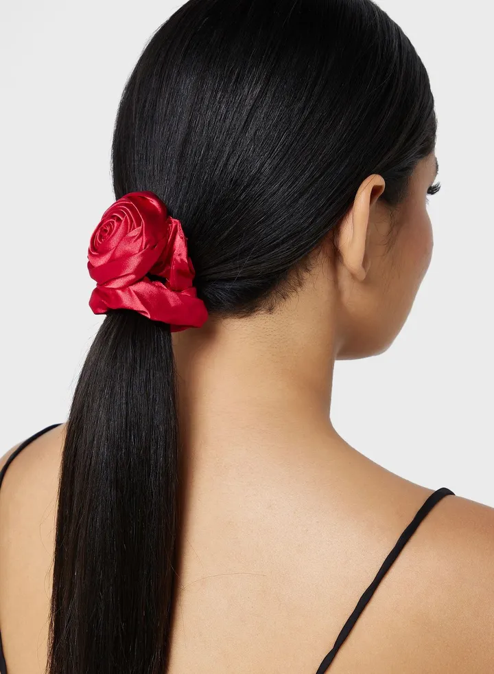 Rose Scrunchie Hair Tie